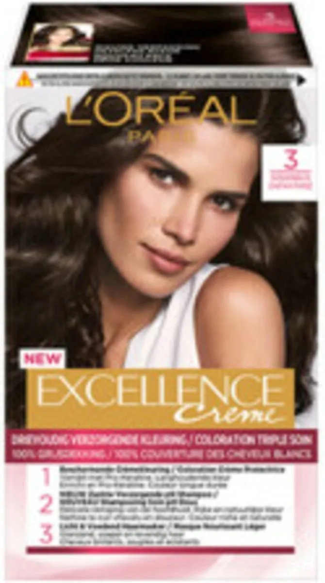 L'Oréal Paris Excellence Crèmekleuring Donkerbruin & Magic Retouch Uitgroeispray Bruin - 2 Stuks