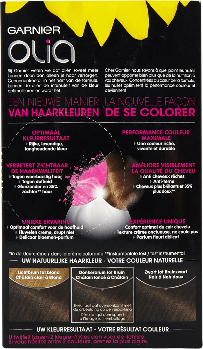 Garnier Olia 4.0 Bruin Permanent Haarkleuring - 3 Stuks - afbeelding 5 van 6
