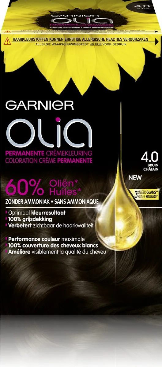 Garnier Olia 4.0 Bruin Permanent Haarkleuring - 3 Stuks - afbeelding 4 van 6
