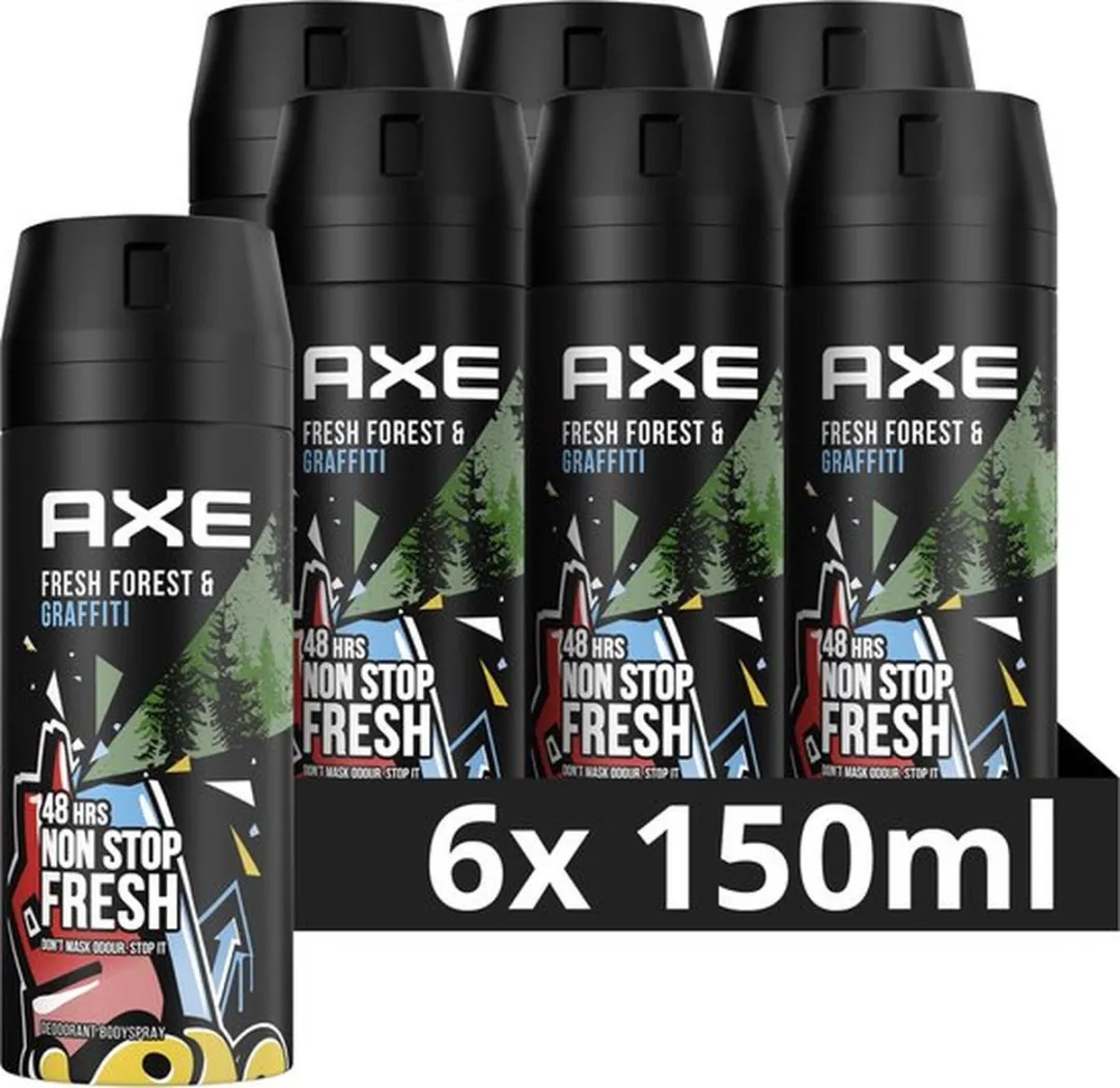 Axe Deospray Collision Fresh Forest + Graffiti 150ml - 6 Stuks