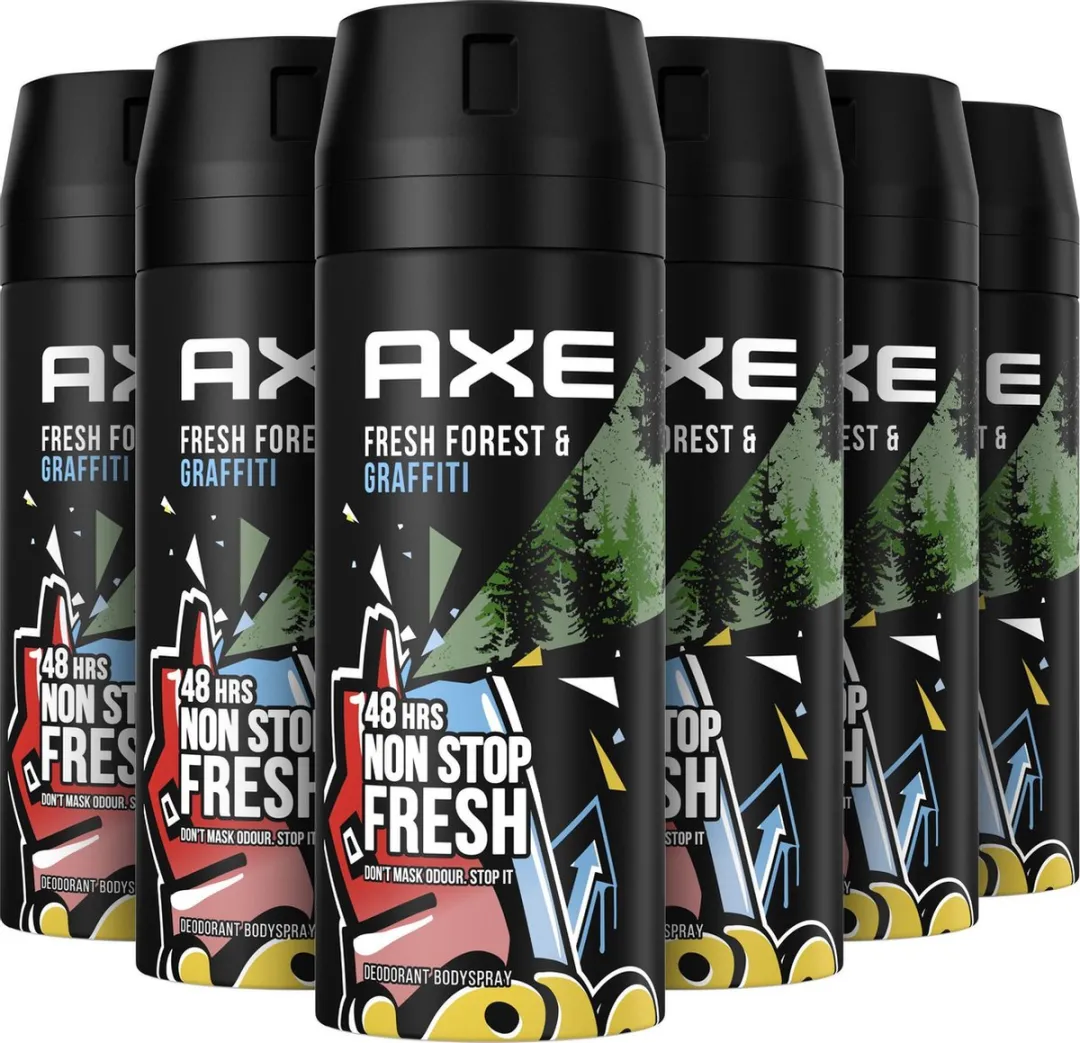 Axe Fresh Forest & Graffiti Deo Bodyspray - 6x150ml