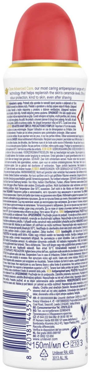 Dove Deodorant Spray Peach & White Blossom 150ml - 24 Stuks