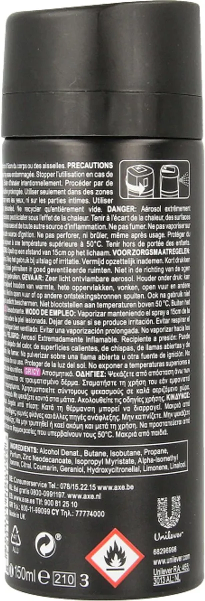 Axe Deodorant Bodyspray Excite Crisp Coconut & Black Pepper 150ml