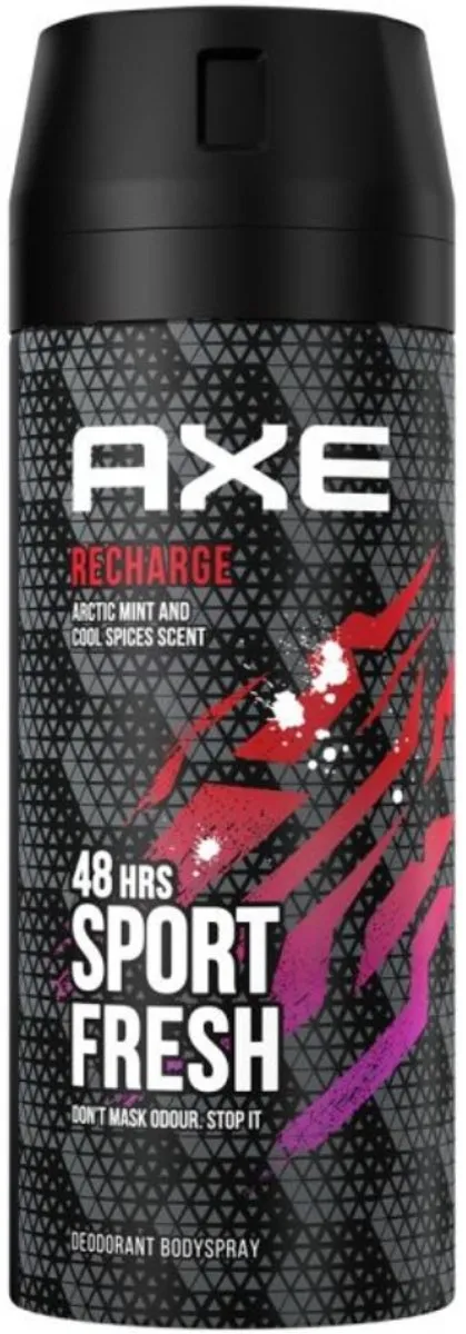 Axe Deodorant Bodyspray Sport Fresh Recharge 150ml - Arctic Mint & Cool Spices