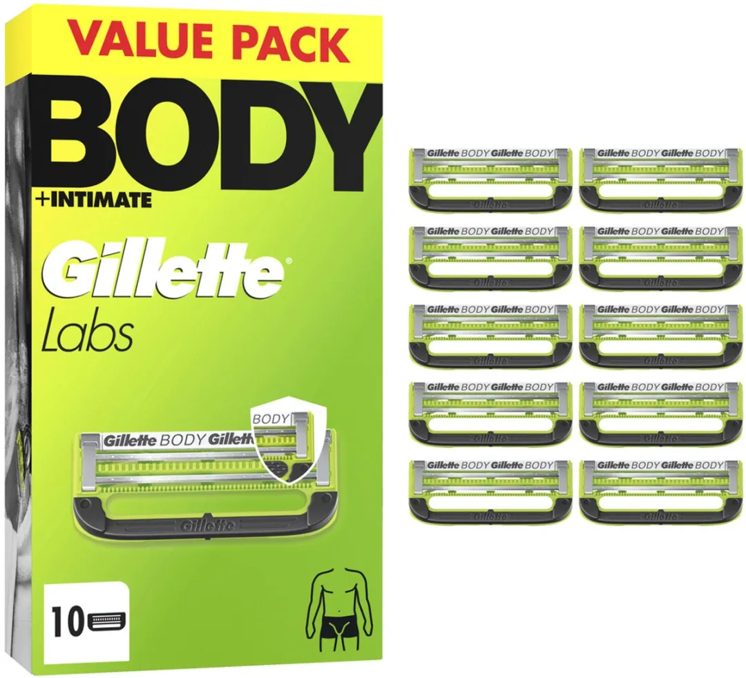GilletteLabs Body Intiem Scheermesjes 10 Stuks