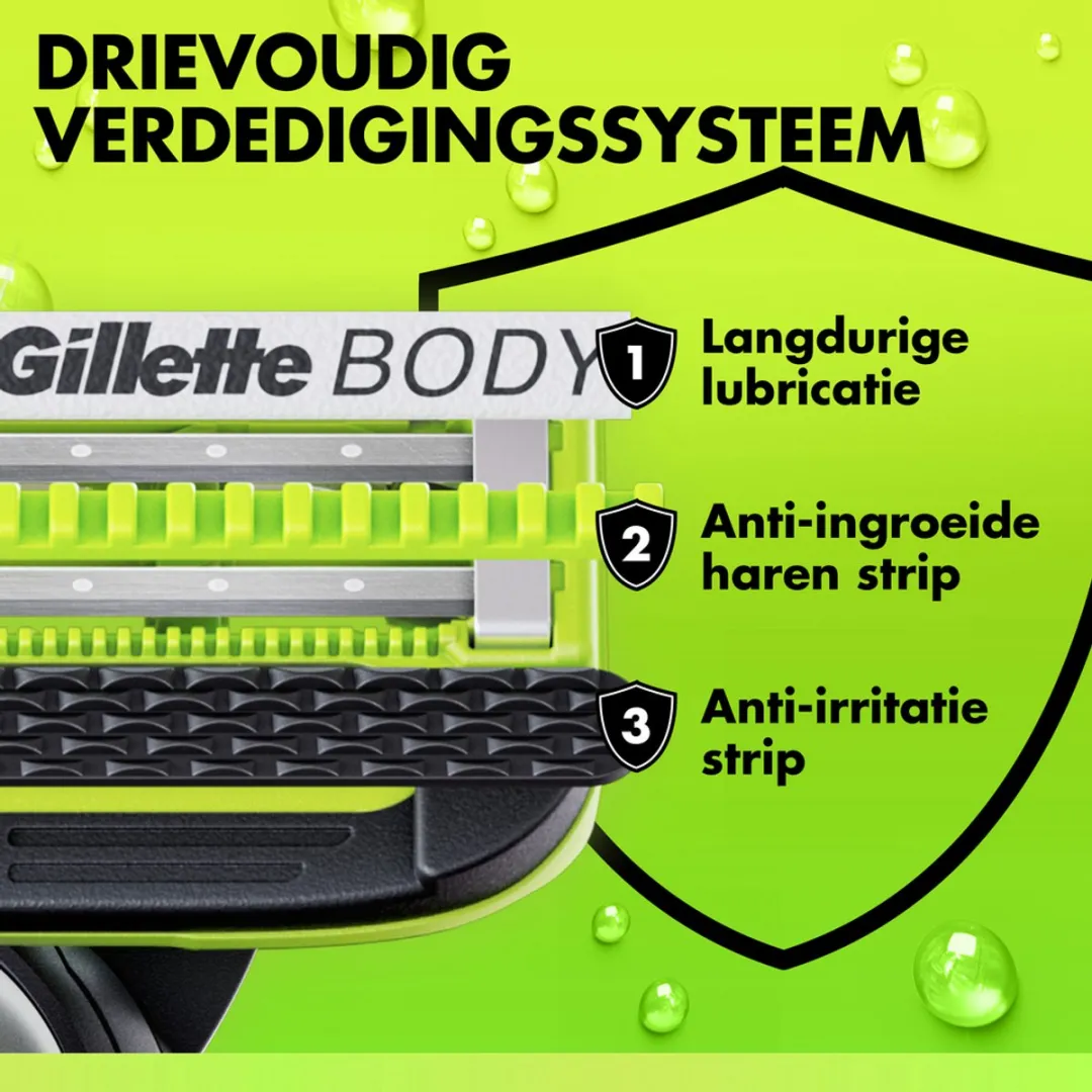 GilletteLabs Body Intiem Scheermesjes 10 Stuks - Zwart