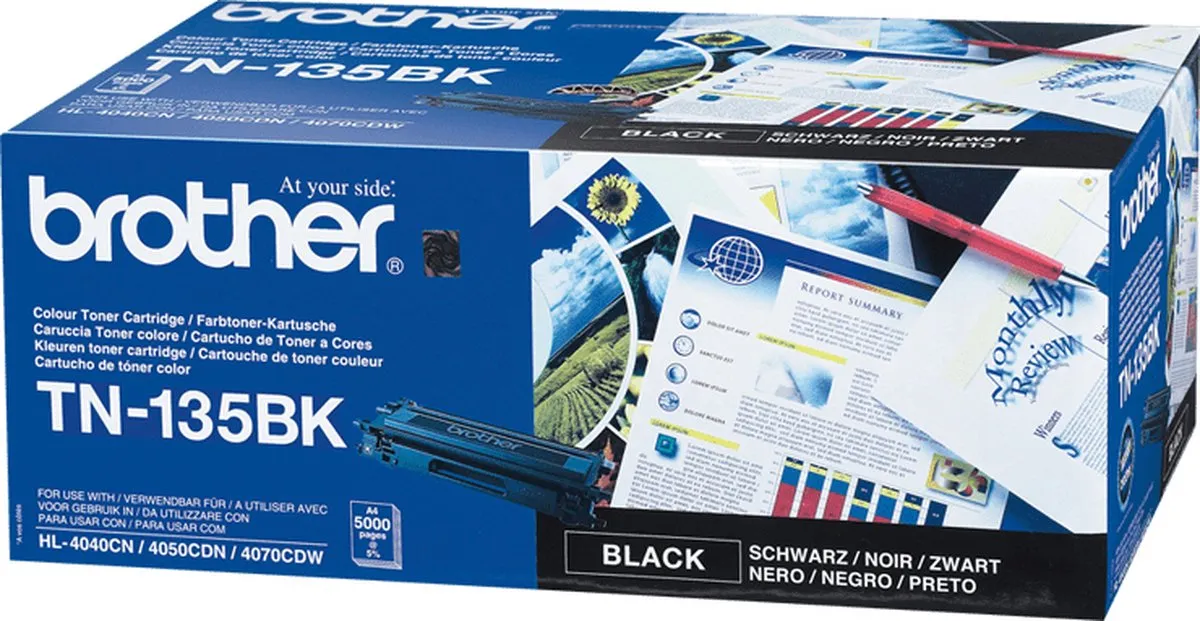 Brother TN-135BK Tonercartridge - Zwart