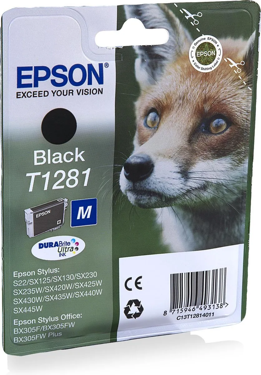 Epson T1281 Inktcartridge Zwart C13T12814020