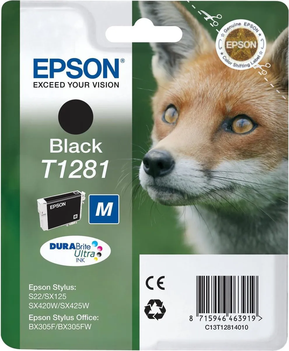 Epson T1281 Inktcartridge Zwart C13T12814020 - afbeelding 6 van 6
