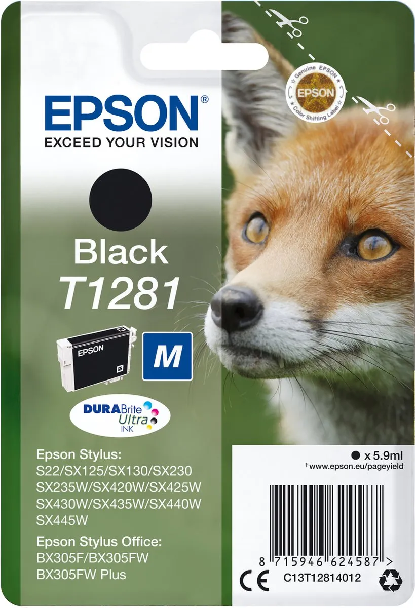 Epson T1281 Inktcartridge Zwart C13T12814020