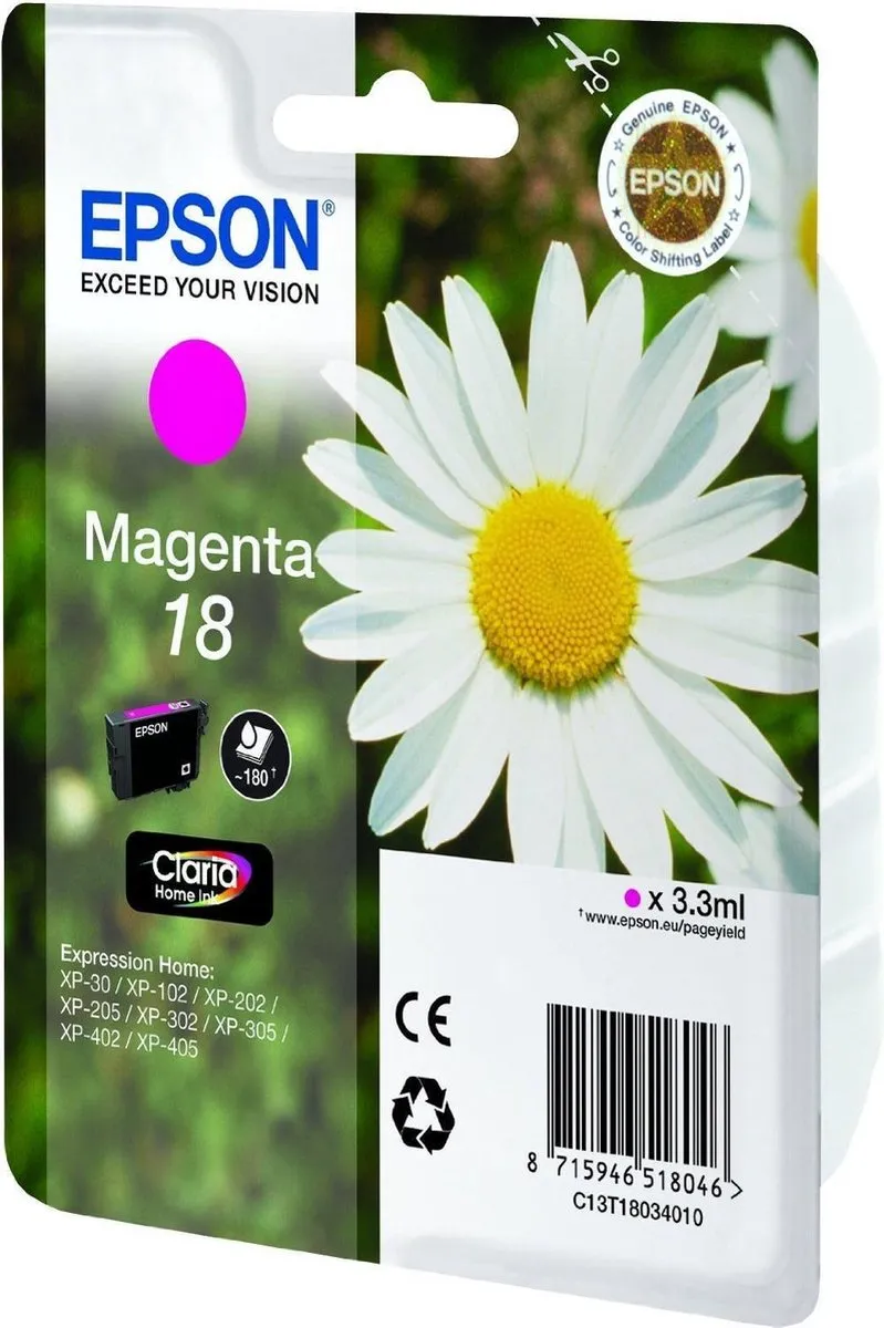 Epson Claria Home C13T18034020 Magenta Inktcartridge 3.3ml