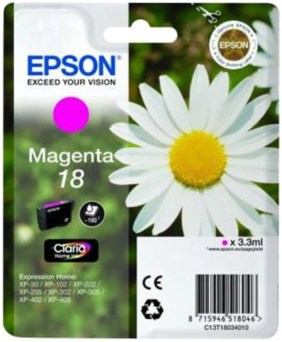 Epson Claria Home C13T18034020 Magenta Inktcartridge 3.3ml