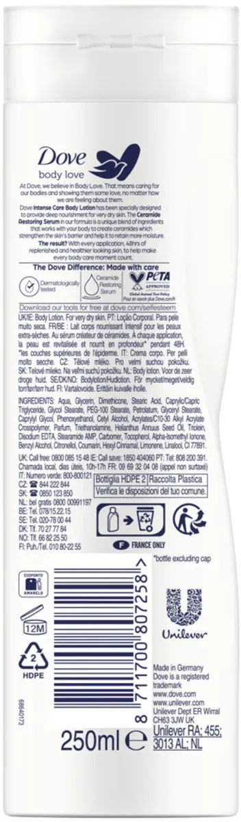 Dove Intensive Bodylotion 250ml
