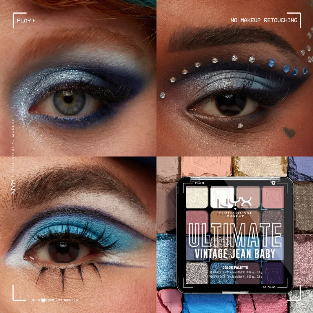 NYX Ultimate Shadow Palette Vintage Jean Baby - 16 Kleuren