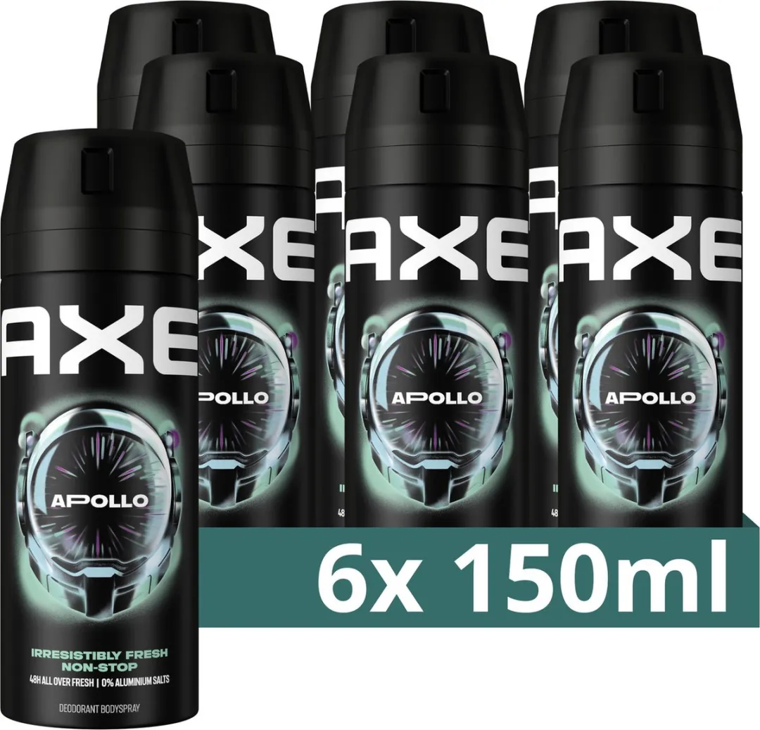 Axe Apollo Deodorant Bodyspray - 6 x 150ml - afbeelding 2 van 6