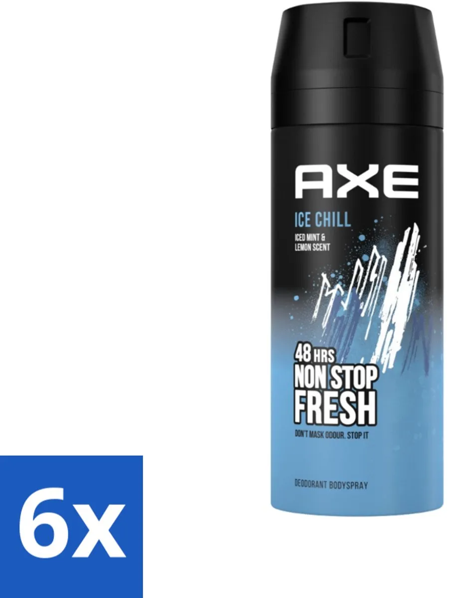 Axe Deodorant Bodyspray Ice Chill - 900ml (6x150ml)