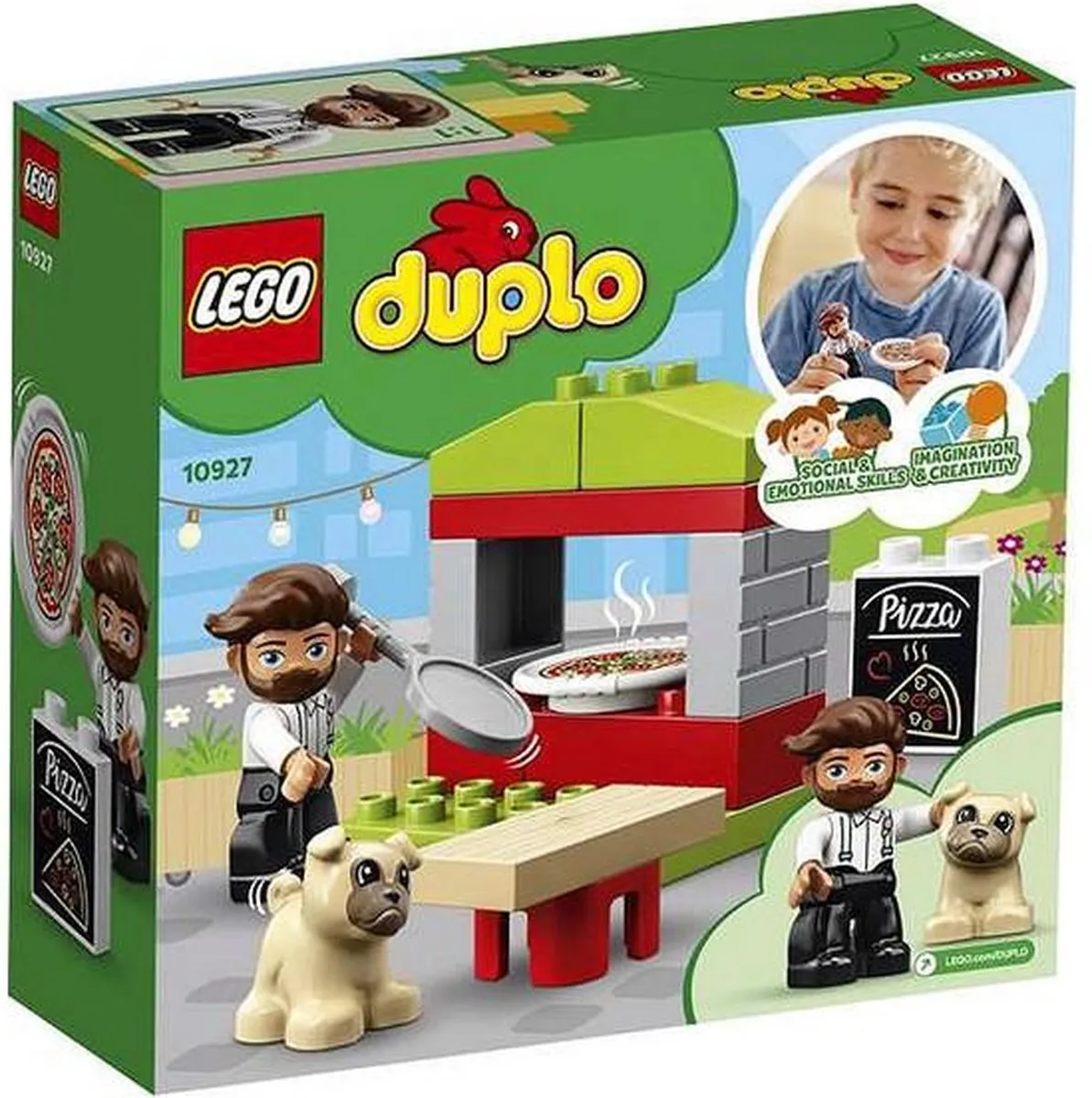 LEGO DUPLO Pizza Kraam 10927 - 1 Minifiguur
