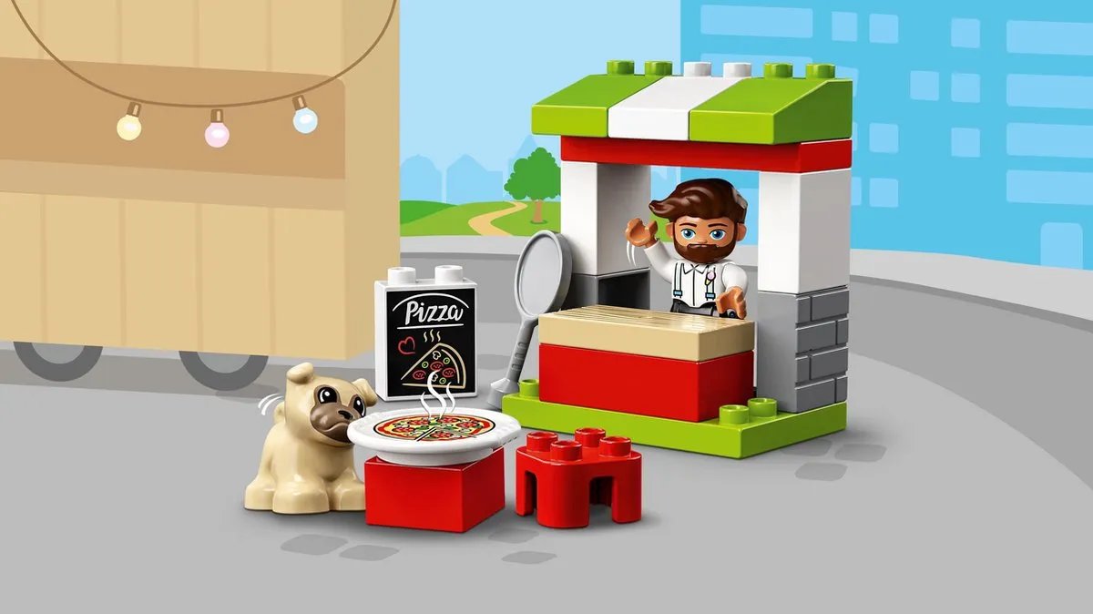 LEGO DUPLO Pizza Kraam 10927 - 1 Minifiguur