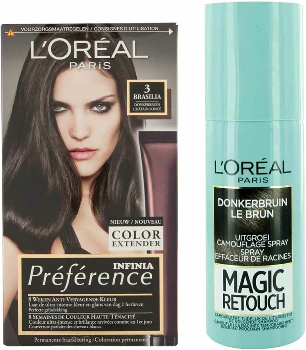 L'Oréal Paris Preference Haarkleuring 03 Brasilia + Magic Retouch Uitgroeispray