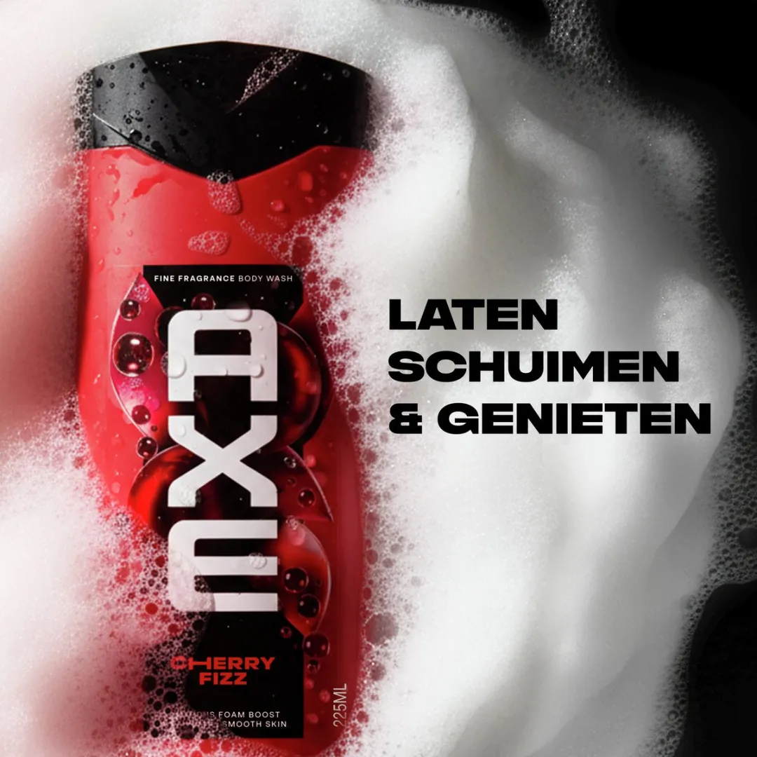 Axe Fine Fragrance Cherry Fizz Douchegel - 6x225ml - afbeelding 5 van 6