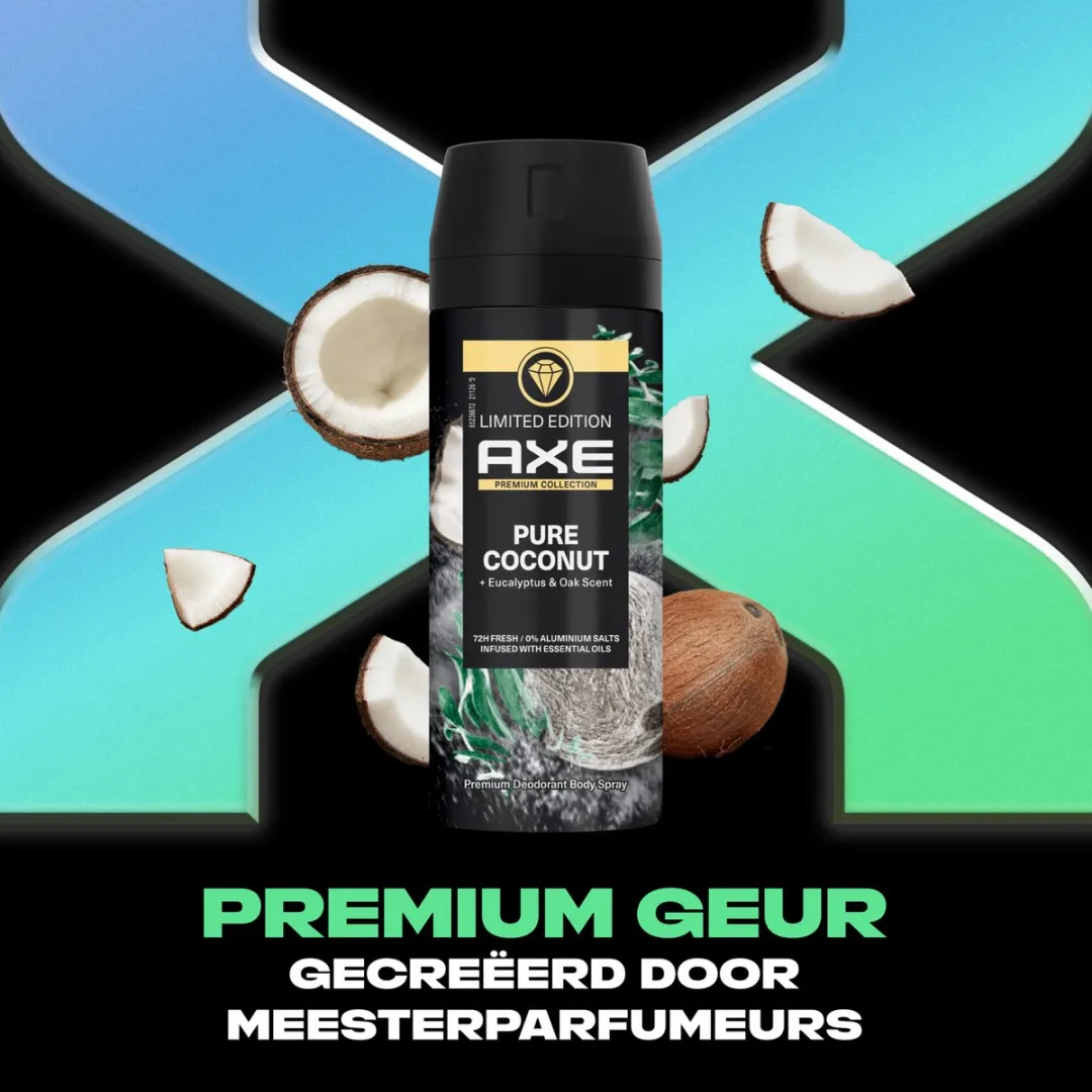 Axe Fine Fragrance Collection Bodyspray Pure Coconut 6x150ml - afbeelding 3 van 6