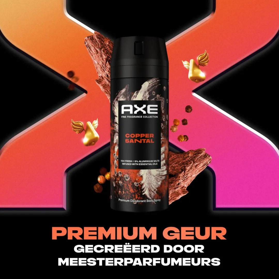 Axe Copper Santal Bodyspray - 6x150ml - afbeelding 3 van 6