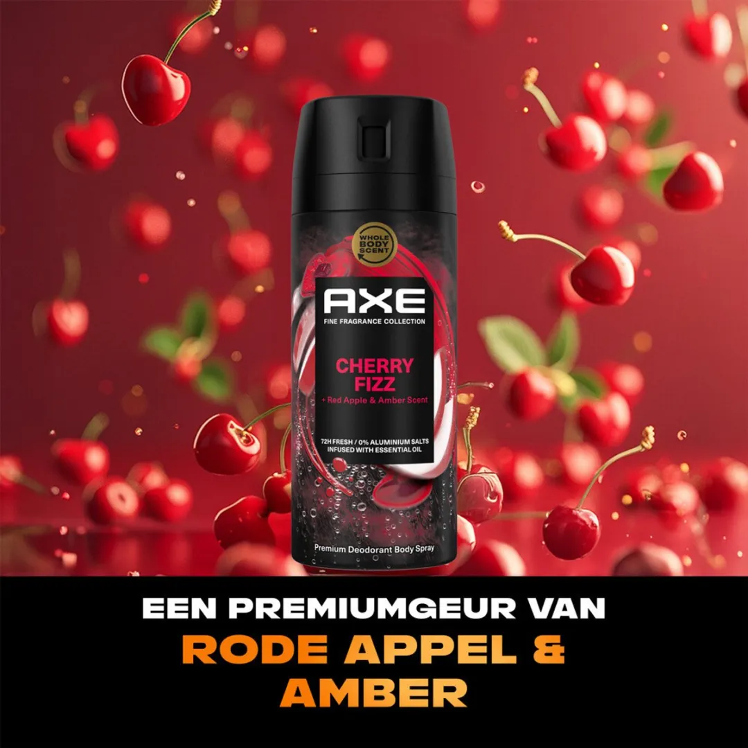 Axe Deodorant Bodyspray Cherry Fizz - 3x150ml