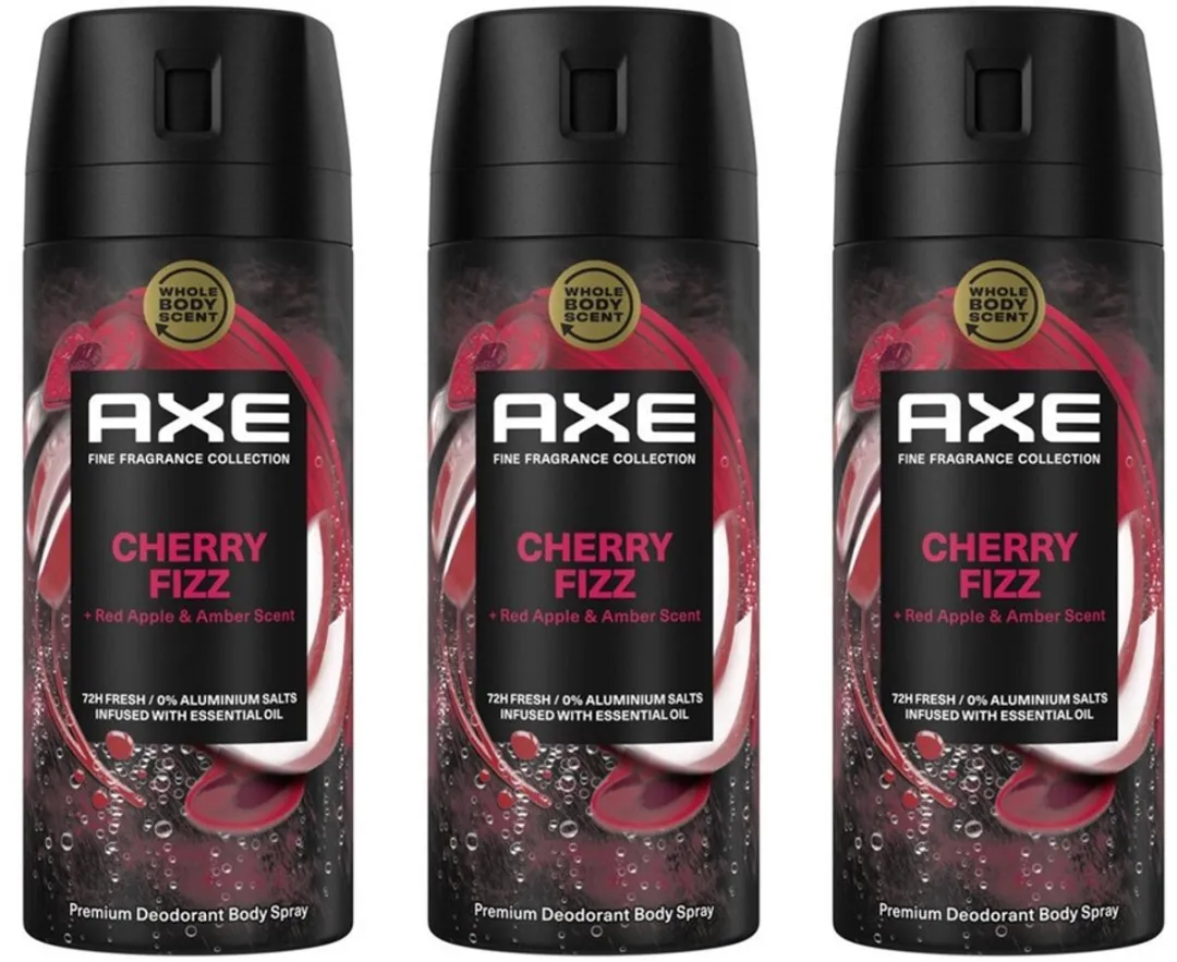 Axe Deodorant Bodyspray Cherry Fizz - 3x150ml