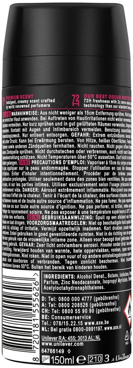 Axe Deodorant Bodyspray Cherry Fizz - 3x150ml