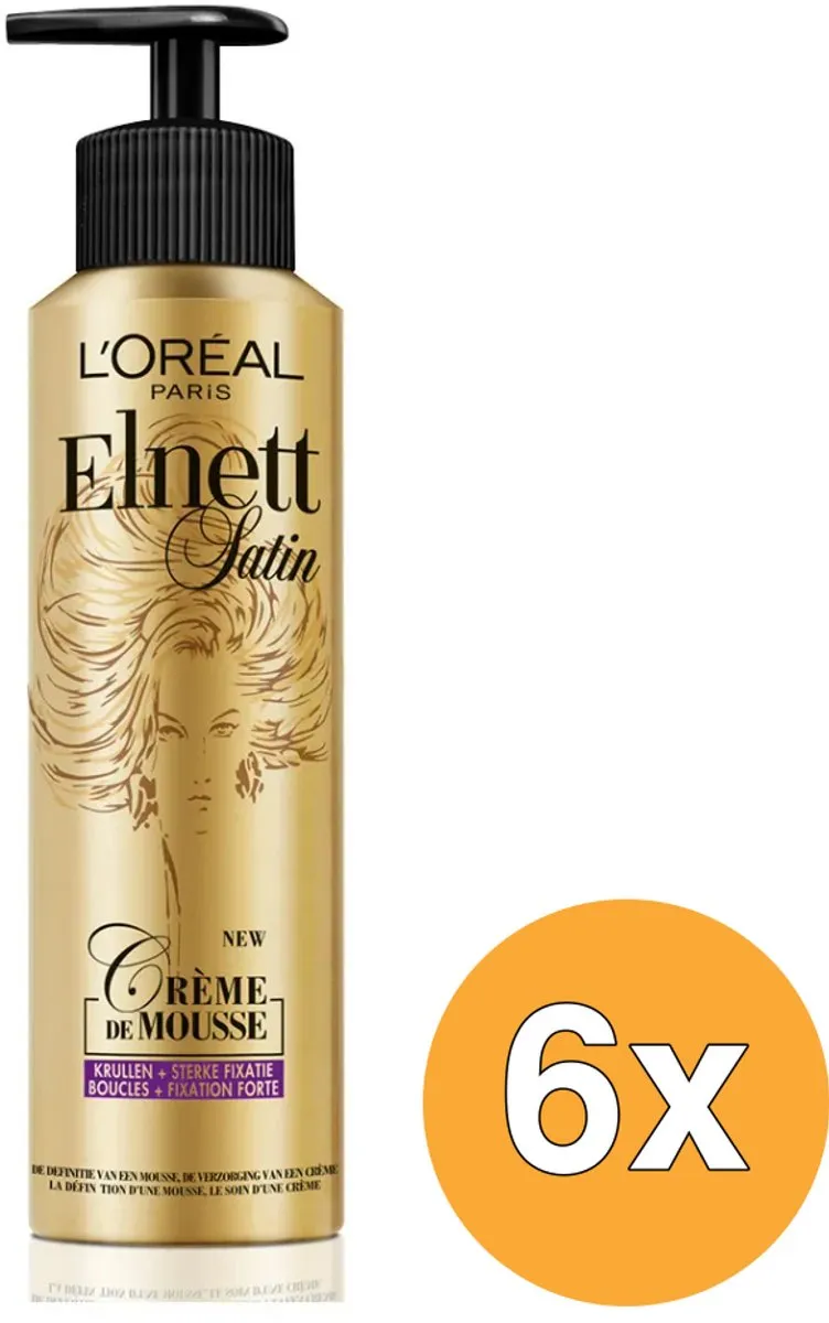 L'Oréal Paris Elnett Crème de Mousse Krullen 6x200ml