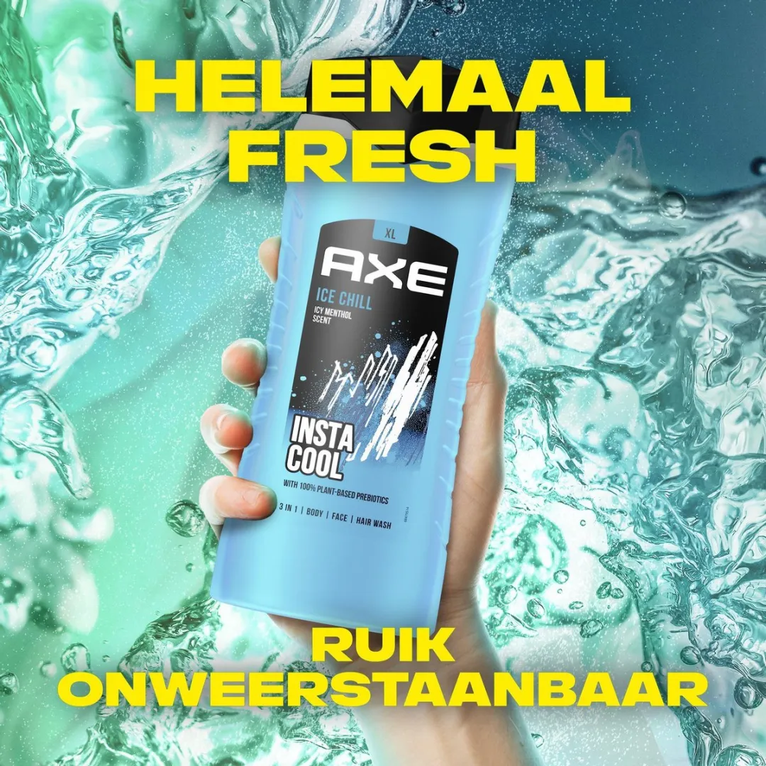 Axe Ice Chill 3-in-1 Douchegel - 2400ml (6x400ml)