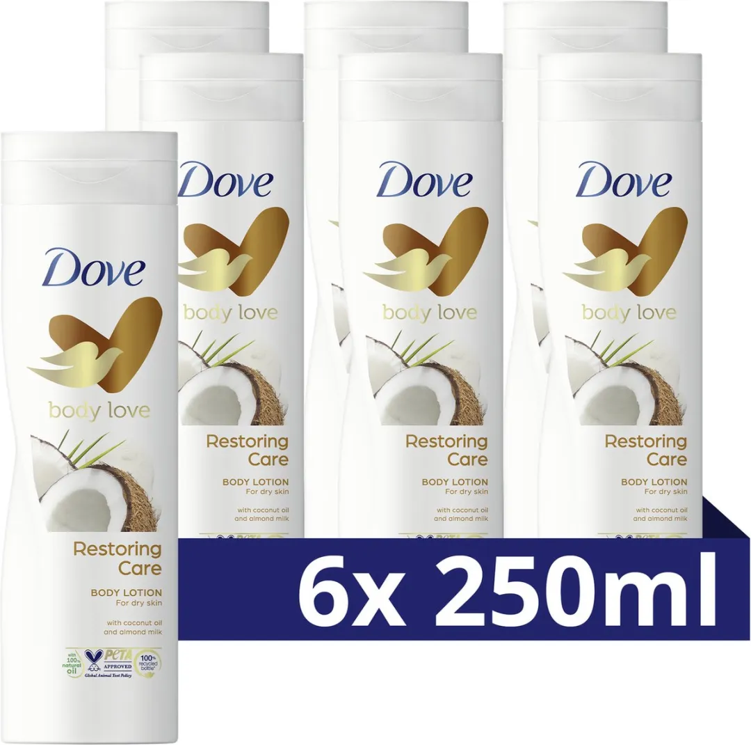 Dove Body Love Bodylotion Restoring Care - 6x250ml