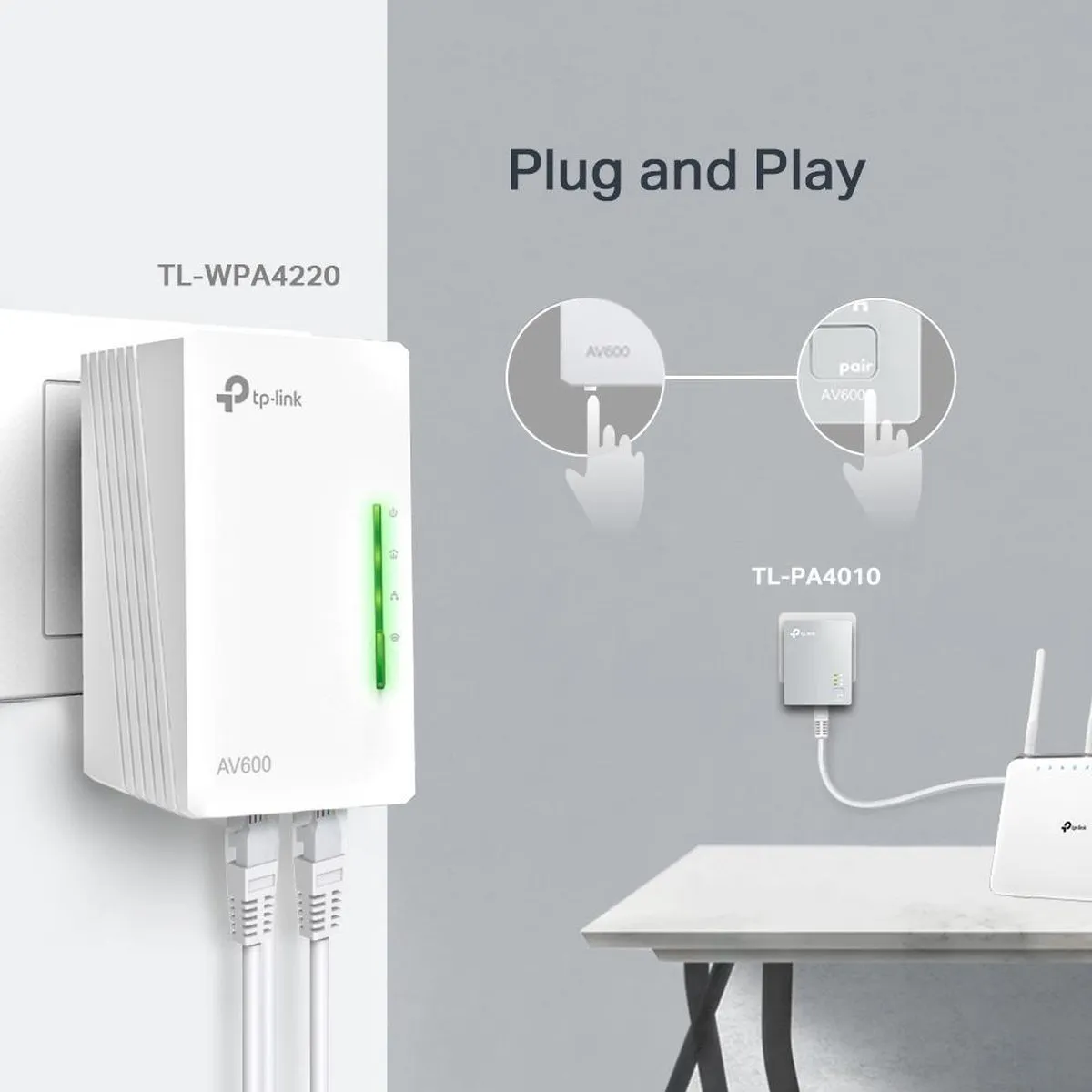 TP-Link TL-WPA4221KIT WiFi Powerline 300Mbps - 2 Stuks