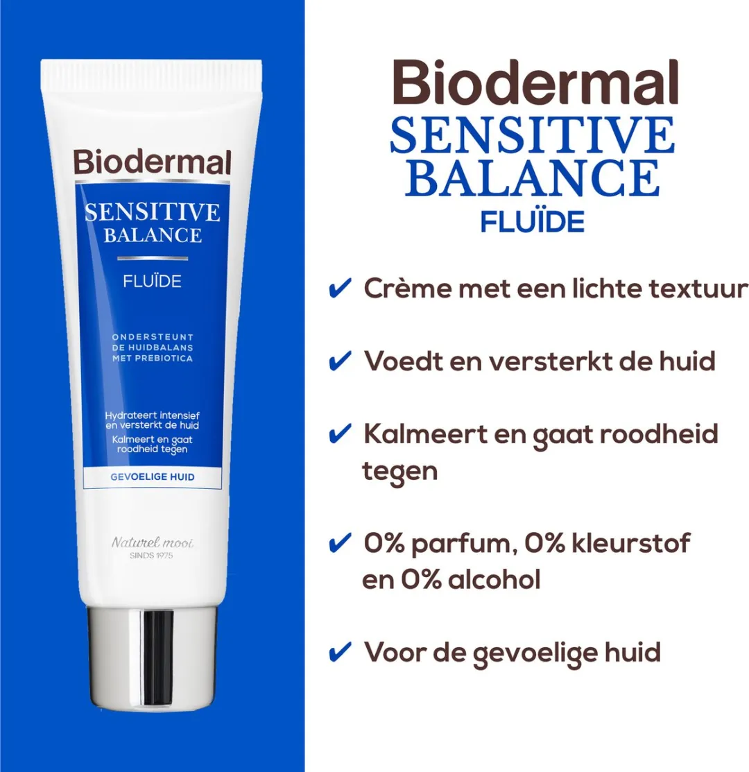 Biodermal Sensitive Balance Fluïde Dagcrème 50ml