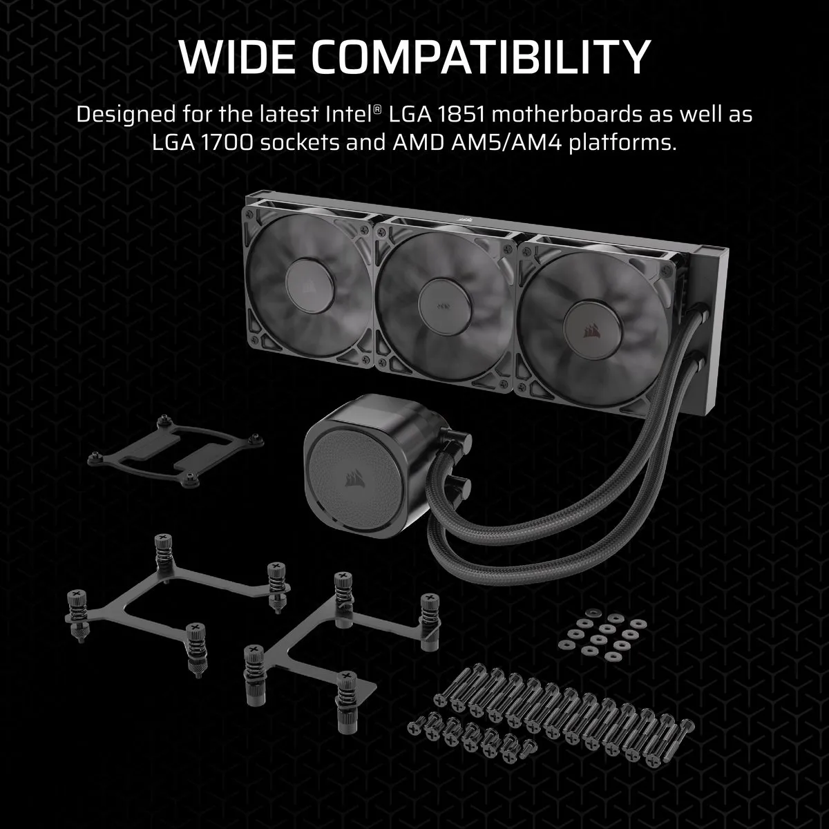 Corsair Nautilus 360 RS CW-9060089-WW CPU Koeler - 360mm - 3x120mm - Zwart - afbeelding 6 van 6