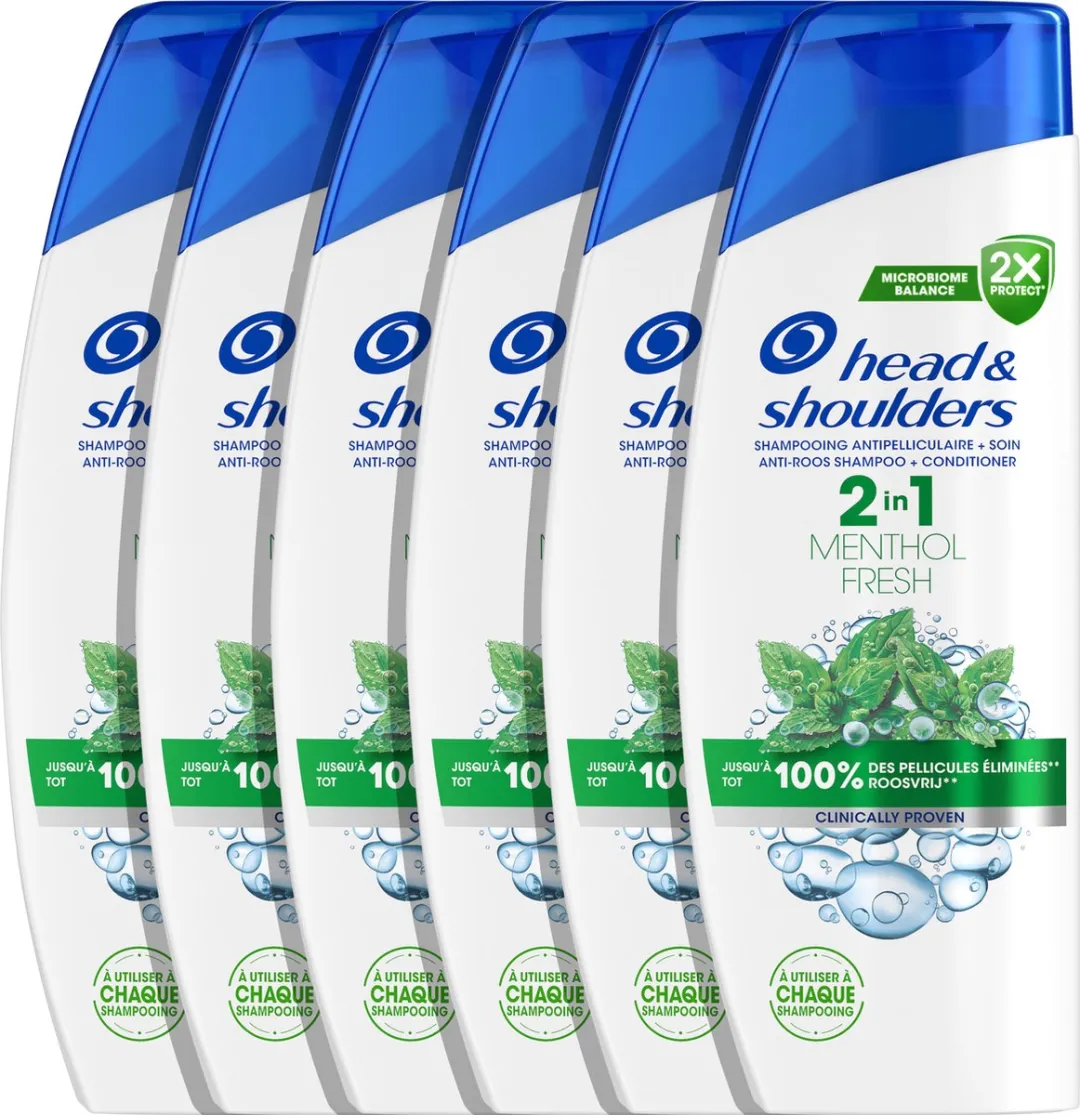 Head & Shoulders Menthol Fresh 2-in-1 Shampoo - 6x300ml