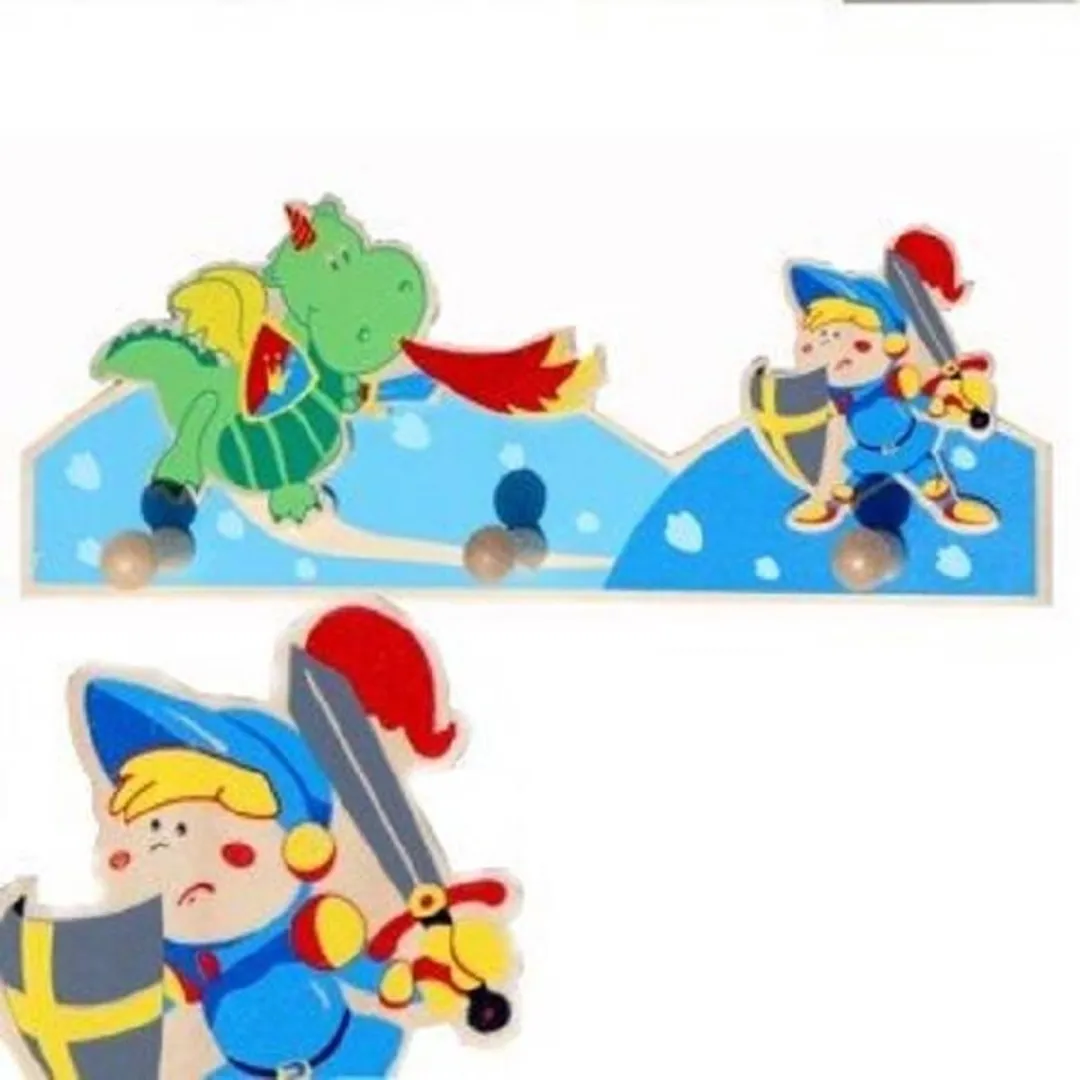 Simply for Kids Houten Ridderkapstok - 3 Haakjes Multicolor