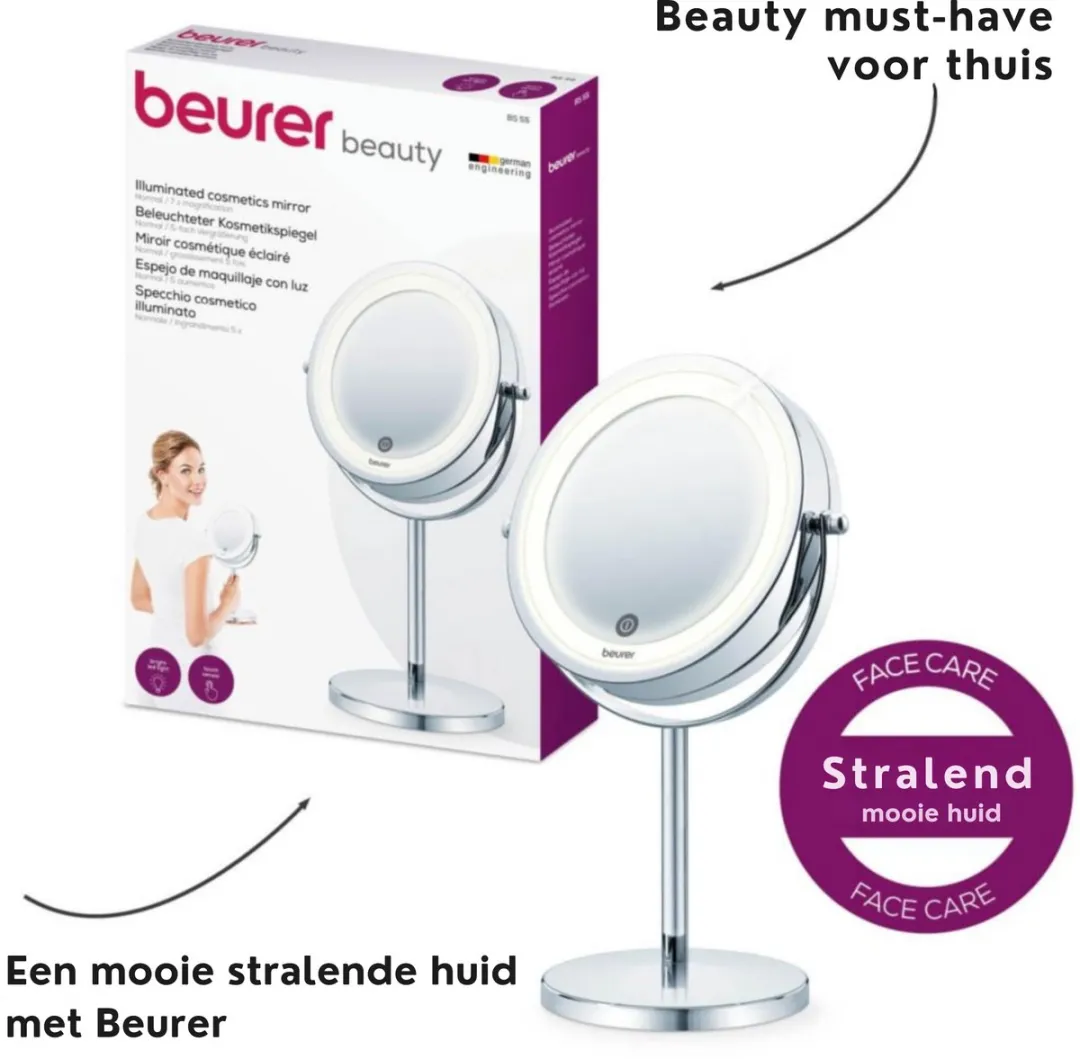 Beurer BS 55 Make-up Spiegel - Zilver - 7x Vergroting