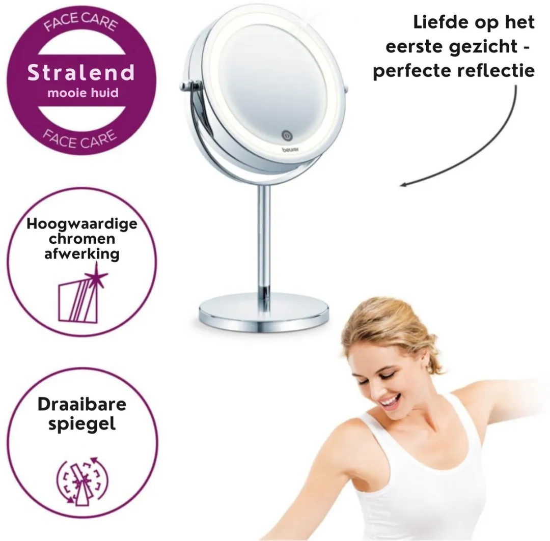 Beurer BS 55 Make-up Spiegel - Zilver - 7x Vergroting - afbeelding 6 van 6