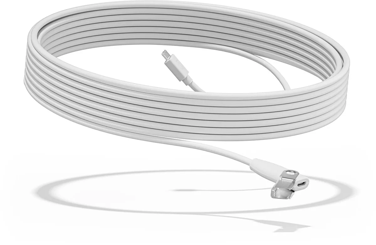 Logitech Rally Mic Pod Extension Cable 952-000047 - Wit - 10m