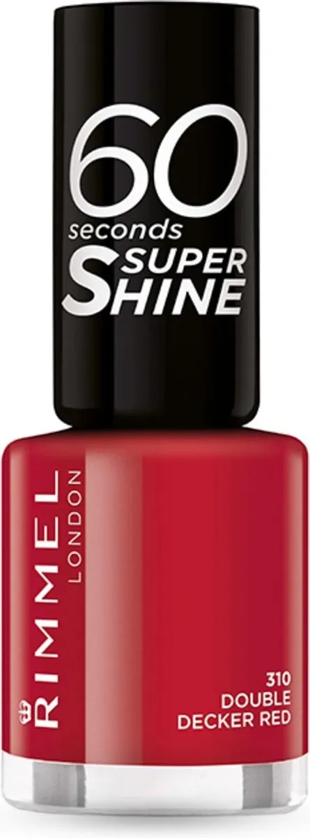 Rimmel London 60 Seconds Super Shine Nagellak 310 Double Decker Red - 8ml