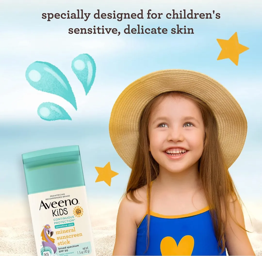 Aveeno Kids Minerale Zonnebrand Stick SPF 50 - 42g