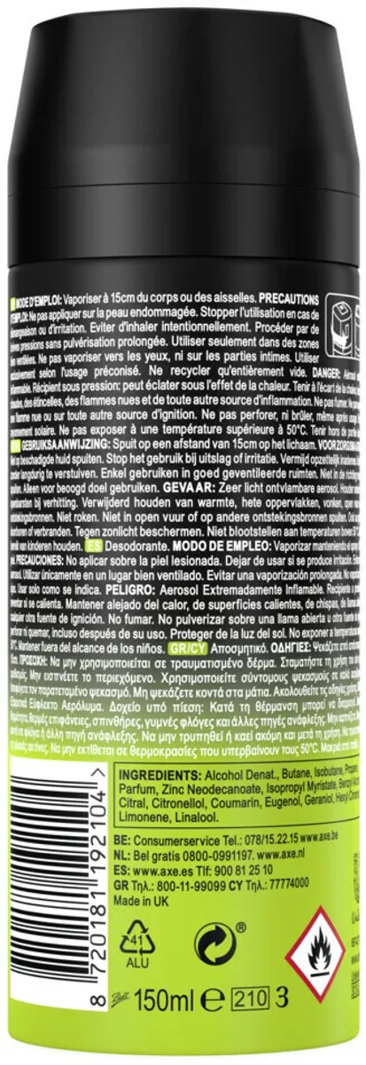 Axe Epic Fresh Deodorant Spray 150ml - 20 Stuks