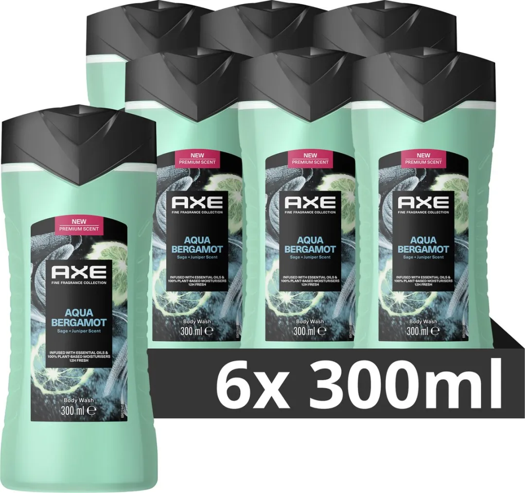 Axe Aqua Bergamot Douchegel - 20 Stuks (6x300ml)