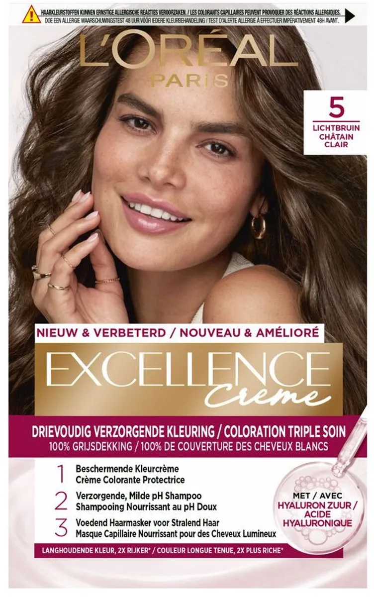 L'Oréal Paris Excellence Crème 5 Lichtbruin - 2 Stuks