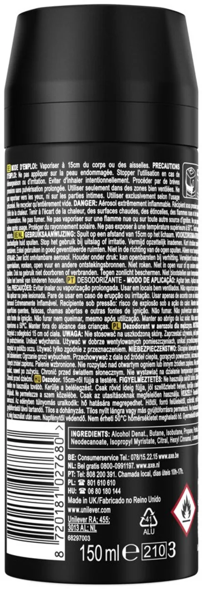 Axe Green Mojito Bodyspray - 3x150ml
