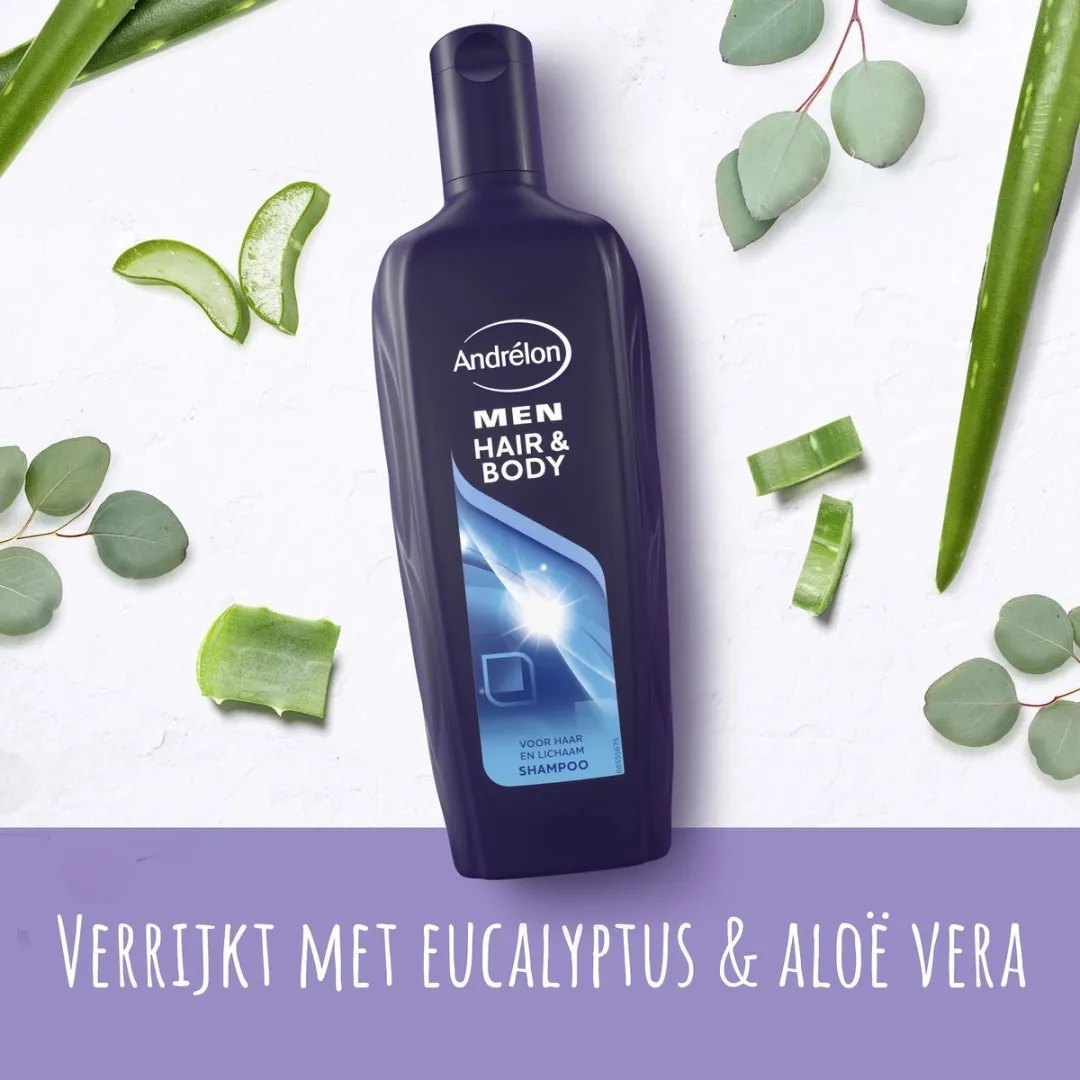 Andrélon For Men Hair & Body Shampoo 3x300ml
