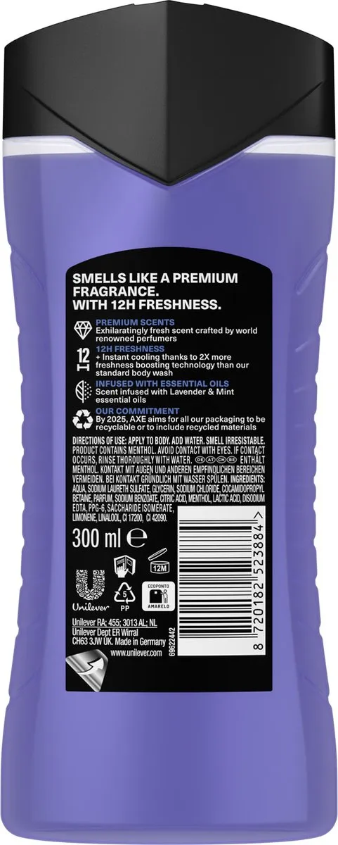Axe Blue Lavender Douchegel - 6x300ml