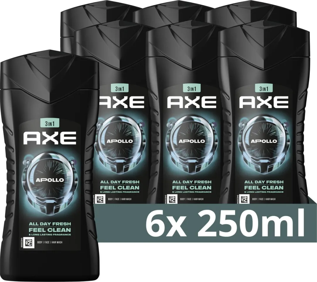 Axe Apollo 3-in-1 Douchegel - 6x250ml