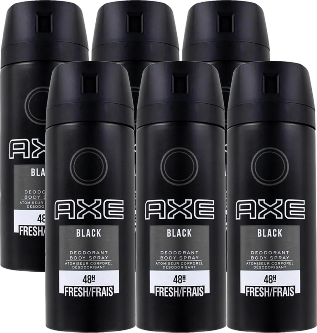 Axe Deospray Black 150ml - 6 Stuks